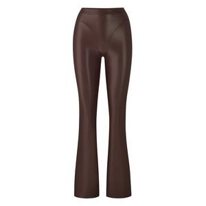 SKIMS - NWT - FAUX LEATHER BOOT CUT PANT - M - COCOA
